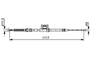 Kabel, parkeringsbremse, Høyre, Venstre, SEAT LEON, LEON SC, LEON Skåp/halvkombi, LEON ST, LEON ST Skåp / kombi, VW GOLF VII, 5Q0 609 72