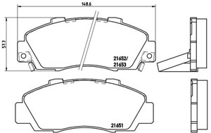 Bremseklosser sett, Framaksel, ACURA,HONDA,ROVER, 06450S0AJ00, 06450S0KJ11, 06450S2HJ00, 06450S7S000, 06450S84G00, 06450S87A00, 45022S0A