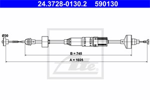Kabel, clutchbetjening, VW GOLF III, GOLF Variant III, VENTO, 1H1 721 335 C, 1H1 721 335 H, 1H1 721 335 K, 1H1 721 335 M, 1H1 721 335