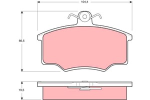 Bremseklosser sett, Framaksel, AUDI 100 C2 Avant, 100 C2 Sedan, 80 B2 Sedan, 80 B3 Sedan, COUPE B2, 321 698 151 A, 321 698 151, 431 698