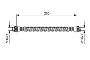 Bremseslange, Bakaksel, Innvendig, CITROËN,FIAT,LANCIA,PEUGEOT, 1472157080, 4806 67, K1472157080