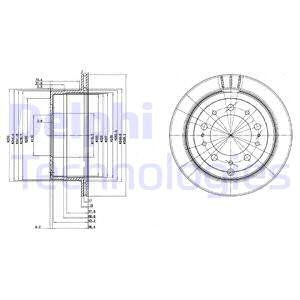 Bremseskive, Bakaksel, LEXUS LX, TOYOTA LAND CRUISER 100, 4243160220, 42431-60220, 4243160221, 42431-60221, 4243160280, 42431-60280, 424