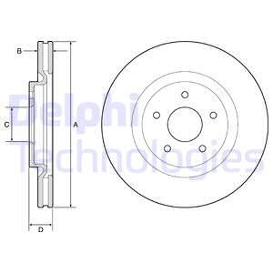 Bremseskive, Framaksel, NISSAN X-TRAIL, X-TRAIL VAN, RENAULT KOLEOS II, 402064CE0A, 40206-4CE0A, 402065998R