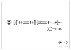Bremseslange, Framaksel, OPEL FRONTERA B, VAUXHALL FRONTERA Mk II, 562339
