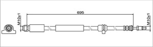 Bremseslange, Framaksel høyre, Framaksel venstre, BMW X3 [F25], X4 [F26], 34 30 6 787 512, 34 30 6 887 449, 34306787512, 34306887449