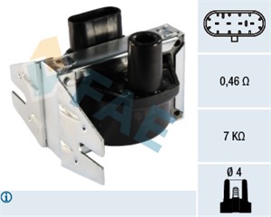 Tennspole, FIAT PANDA, PANDA Skåp/halvkombi, TEMPRA, TEMPRA S.W., TIPO, UNO, LANCIA Y10, 2055FW, 31250-0H020, 7582152, 7663177, 7698431,