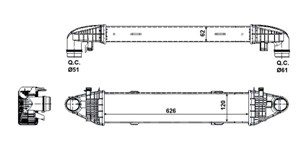 Ladeluftkjøler, MERCEDES-BENZ, 1861002200, 2045000100, 23300-49145, 23300-79045, 23300-79046, 23300-79055, 23300-79305, 2330087614, 2330