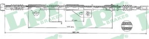 Kabel, parkeringsbremse, Bak, Venstre, NISSAN PRIMERA, PRIMERA Hatchback, PRIMERA Traveller, 365319F500, 365319F510