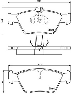 Bremseklosser sett, MERCEDES-BENZ, 0024204420, 0024209620, 0044200220, 004420022067, 0054204720, A0024204420, A0024209620, A0044200220,