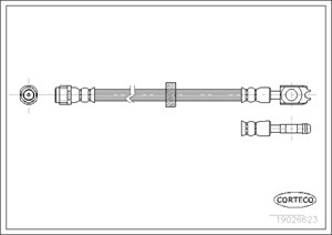 Bremseslange, Framaksel, SEAT AROSA, VW LUPO I, PASSAT B3/B4, PASSAT B3/B4 Variant, POLO III, 3A0611701, 6N0611701, 6N0611701A, 6N061170