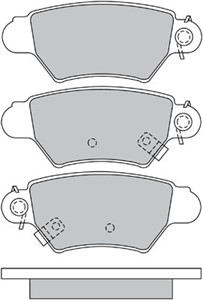 Bremseklosser sett, Bakaksel, OPEL,VAUXHALL, 1605025, 1605039, 1605040, 1605093, 1605105, 1605106, 1605961, 9117717, 9192351, 9193251, 9
