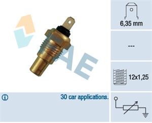Kjølevæsketemperatursensor, NISSAN ALMERA TINO, MICRA II, PRIMERA, PRIMERA Hatchback, PRIMERA Traveller, 25080-70J00, 4E0 827 552 B, 4E0