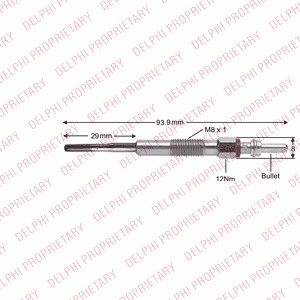 Glødeplugg, CHEVROLET CAPTIVA, CRUZE, EPICA, LACETTI, NUBIRA Kombi, NUBIRA Sedan, OPEL ANTARA A, VAUXHALL ANTARA A, 4805511, 96440144