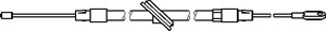 Kabel, parkeringsbremse, Foran, MERCEDES-BENZ E-KLASS [W210], E-KLASS T-Model [S210], 210 420 08 85, 210 420 18 85, A210 420 08 85, A210