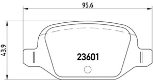 Bremseklosser sett, Bakaksel, ABARTH,CITROËN,FIAT,LADA,LANCIA, 11196350208900, 1618111480, 71752988, 71772212, 77362270, 77363445, 77364