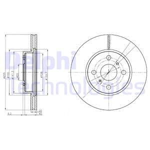 Bremseskive, Framaksel, TOYOTA IQ, 43512-74010