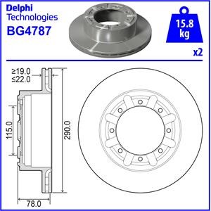 Bremseskive, Bakaksel, RENAULT,RENAULT TRUCKS, 5001864712, 5010260609