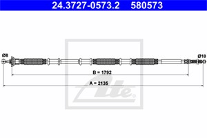 Kabel, parkeringsbremse, Høyre bak, FIAT DOBLO Minibus, minivan, DOBLO Skåp/stor limousine, 51796639
