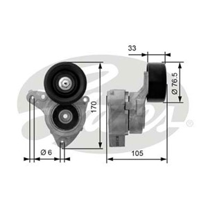 Strammerull, kilerem med ribber, HONDA CIVIC Hatchback VII, 31170PND003, 31170PND013