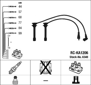 Tennledningssett, KIA CARNIVAL I, CARNIVAL II, 0K558-18140-B, 0K95H-1814X-A, OK558-18140B, OK95H-18-14XA