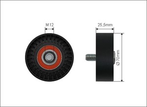 Strammerull, kilerem med ribber, CHEVROLET,OPEL, 13 40 266, 1340266, 55484503, 55565570, 6 36 592, 636592