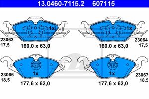 Bremseklosser sett, Framaksel, OPEL,VAUXHALL, 16 05 000, 16 05 034, 16 05 070, 16 05 091, 16 05 121, 16 05 959, 90544025, 9195144, 91956